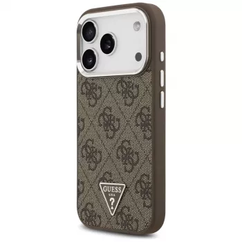 Guess 4G Triangle Logo MagSafe Case for iPhone 17 Pro (Brown)