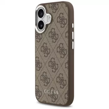 Guess 4G Classic Logo MagSafe Case for iPhone 17, Brown