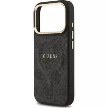 Guess 4G PU Classic Logo MagSafe Back Cover for Apple iPhone 17 Pro Black