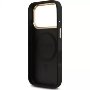 Guess 4G PU Classic Logo MagSafe Back Cover for Apple iPhone 17 Pro Black