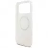 Guess IML Flowers Electro Pearl Strap MagSafe Case for iPhone 17 Pro Max White