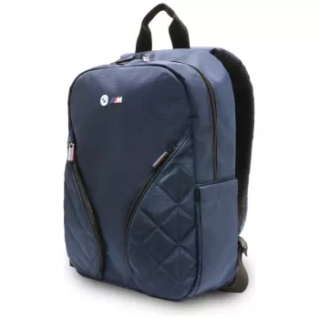BMW Nylon Laptop Backpack 16 inch Navy Blue
