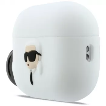 KARL LAGERFELD Silicone Karl Head 3D Case for AirPods Pro 3 White
