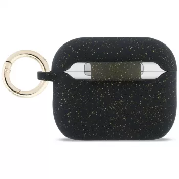 Guess Silicone Glitter Ring Case for AirPods Pro 1st & 2nd Gen - Black