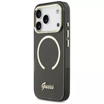 Guess IML Script Metal MagSafe Case for Apple iPhone 17 Pro Black