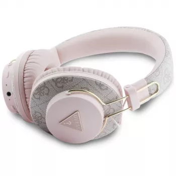 Guess Triangle Logo Bluetooth ENC Over-Ear Headphones Pink