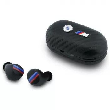 BMW Bluetooth TWS Earbuds Carbon Metal Logo ENC Black
