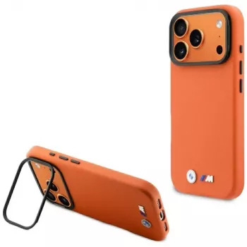 BMW M Metal Logo MagSafe Case for iPhone 17 Pro Orange