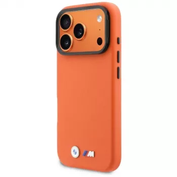 BMW M Metal Logo MagSafe Case for iPhone 17 Pro Orange