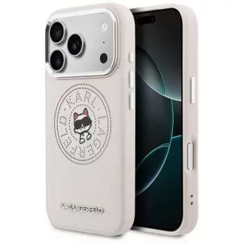 Karl Lagerfeld Point & ChoupetteSketch MagSafe Case for Apple iPhone 17 Pro, Pink