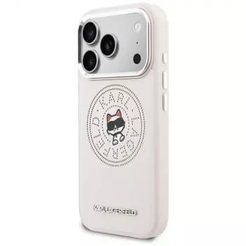 Karl Lagerfeld Point & ChoupetteSketch MagSafe Case for Apple iPhone 17 Pro, Pink