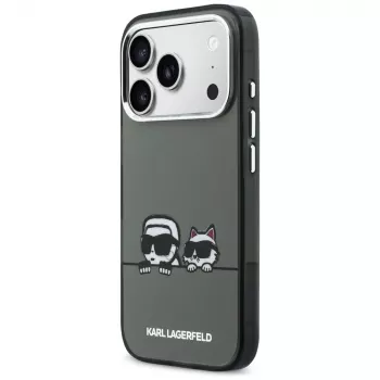 KARL LAGERFELD IML Karl & Choupette Peekaboo Logo MagSafe Case for Apple iPhone 17 Pro, Black