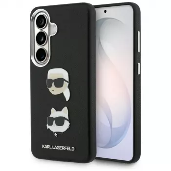 Karl Lagerfeld Saffiano Double Heads Metal Case for Samsung Galaxy S26+ Black
