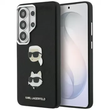 Karl Lagerfeld Saffiano Double Heads Metal Case for Samsung Galaxy S26 Ultra Black