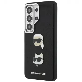 Karl Lagerfeld Saffiano Double Heads Metal Case for Samsung Galaxy S26 Ultra Black