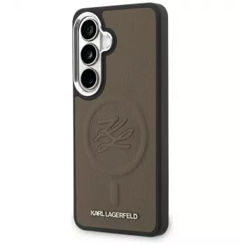 Karl Lagerfeld Embossed Ring Initials MagSafe Case for Samsung Galaxy S26, Brown