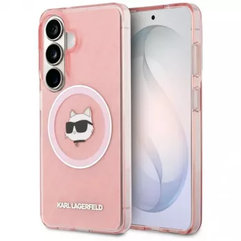 KARL LAGERFELD IML Repeated Choupette MagSafe Case for Samsung Galaxy S26, Pink