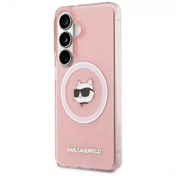 Karl Lagerfeld IML Repeated Choupette MagSafe Case for Samsung Galaxy S26+ Pink