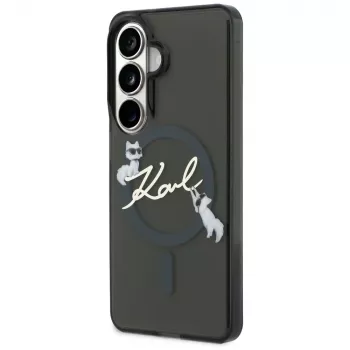 Karl Lagerfeld IML KC Script MagSafe Case for Samsung Galaxy S26+ Black