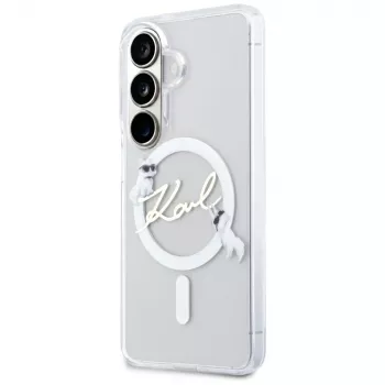 KARL LAGERFELD IML KC Script MagSafe Case for Samsung Galaxy S26, Transparent