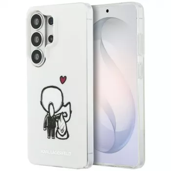 KARL LAGERFELD IML Karl & Choupette MagSafe Back Cover for Samsung Galaxy S26 Ultra, Transparent