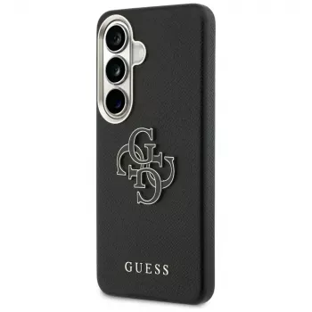 Guess Grained Big 4G Metal Logo Case for Samsung Galaxy S26+ Black