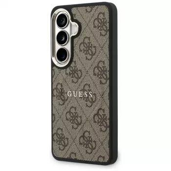 Guess 4G Embossed Ring MagSafe Case for Samsung Galaxy S26 (Brown)