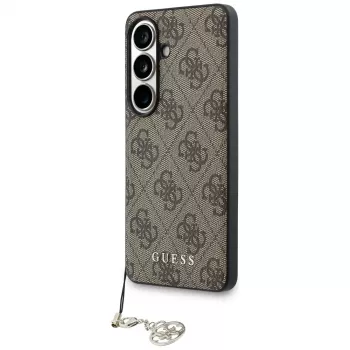 Guess 4G Classic Logo Charm MagSafe Case for Samsung Galaxy S26 (Brown)
