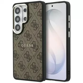 Guess 4G Embossed Ring MagSafe Case for Samsung Galaxy S26 Ultra (Brown)