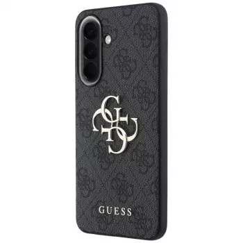 Guess Leather 4G Metal Logo Case for Samsung Galaxy A57 5G, Black