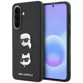 KARL LAGERFELD Etui for Samsung Galaxy A37 5G with Karl & Choupette Heads, Pins & Logo, Black