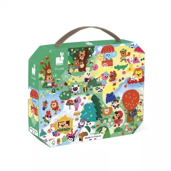 Janod Puzzle in Suitcase Four Seasons 36 Pieces 4+ Made in France