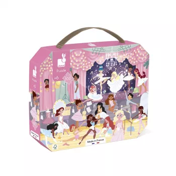Janod Puzzle in Suitcase Ballerinas 100 Pieces 6+ Made in France