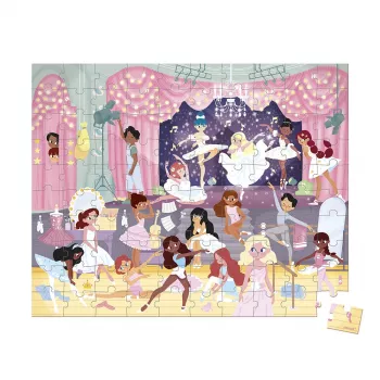 Janod Puzzle in Suitcase Ballerinas 100 Pieces 6+ Made in France