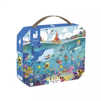 Janod Puzzle in Carry Case Underwater World 100 Pieces 6+ Made in France