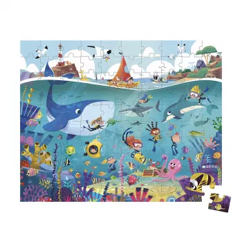 Janod Puzzle in Carry Case Underwater World 100 Pieces 6+ Made in France
