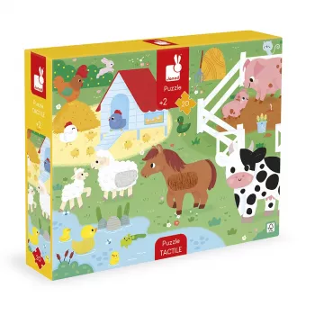 Janod Sensory Touch Puzzle Farm 20 Pieces 2+