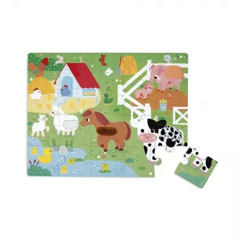 Janod Sensory Touch Puzzle Farm 20 Pieces 2+