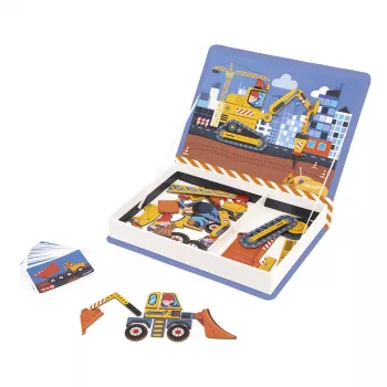 Janod Magnetibook Construction Site Magnetic Educational Game