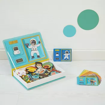 Janod Magnetibook Historia - Magnetic Educational Toy for Children Ages 3-8