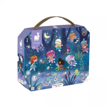 Janod Fairy and Water Lily Magnetic Play Set in Suitcase 36 Pieces