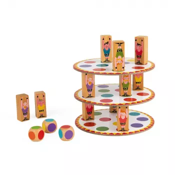 Janod Akrobaci J02757 Wooden Stacking Game
