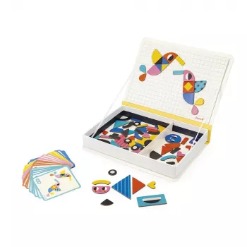 Janod Magnetibook Shapes Magnetic Educational Toy 43 Pieces 10 Cards Ages 3+ (2026 Edition)