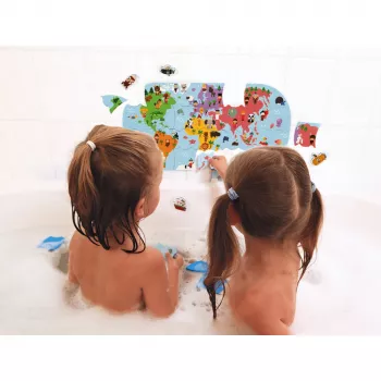 Janod World Map 28-Piece Magnetic Puzzle