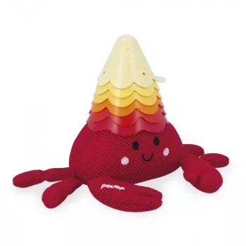Janod Crab Bath Toy with Shells 10m+