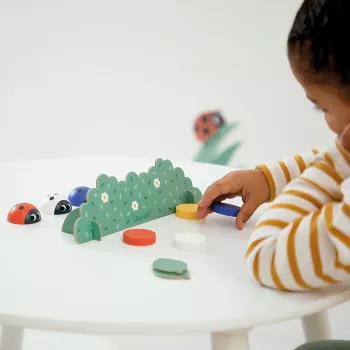 Janod Biedronki Memory - Ladybug Memory Game, 20 Pieces, FSC Wood, Ages 2-5