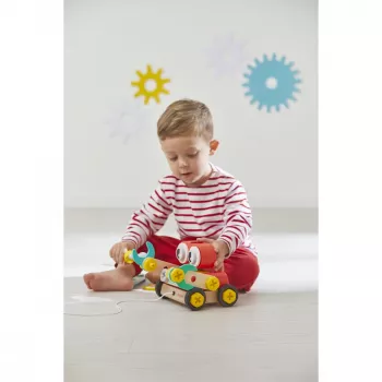 Janod Brico'Kids Wooden Robot Assembly and Pull-Along Toy 2+