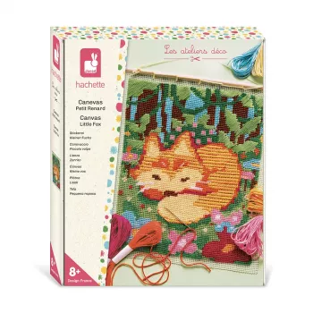 Janod Creative Embroidery Kit Canvas Fox 8+