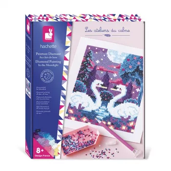 Janod Diamond Painting Kit Glow-in-the-Dark Moonlight Night Scene 8+
