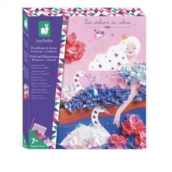 Janod Creative Craft Kit - Princesses with Ruffles, Glitter & Rhinestones 7+